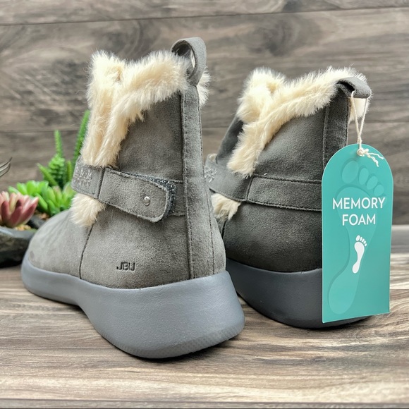 NIB JBU Jambu Nordic Faux Fur Lined Ankle Boots Bootie Grey - Picture 8 of 13